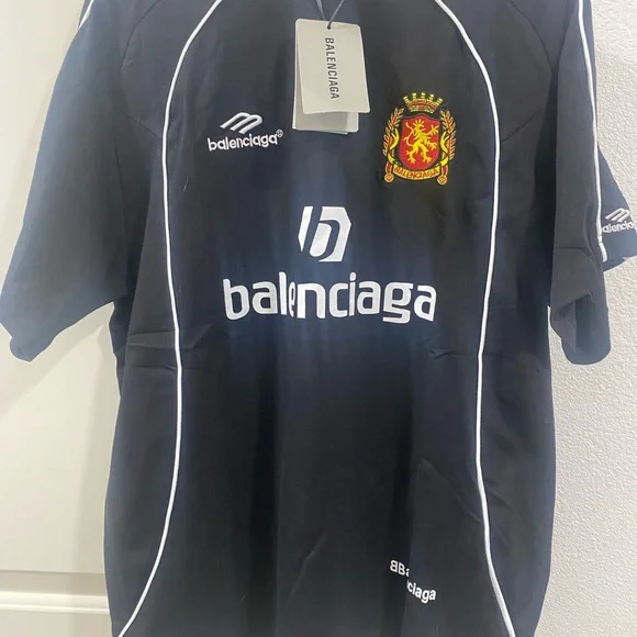 Balenciaga | Shirts | Balenciaga Black Logo Soccer Tshirt Number